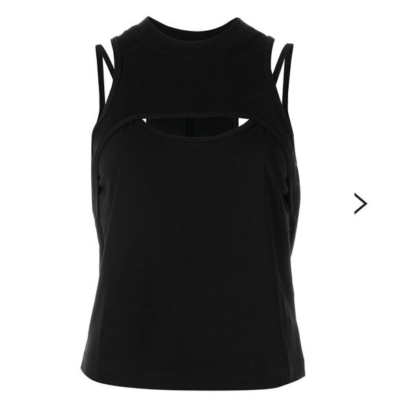RtA Layered Tank Black Racer Back Top Sleeveless Round Neck - Picture 1 of 4